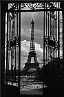 Unknown Eiffel Tower Through Gates painting